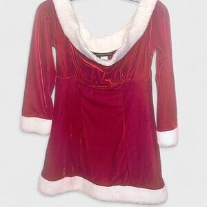 Cinema Etoile Seductivewear Red Off The Shoulder Mini Santa Dress - Size M